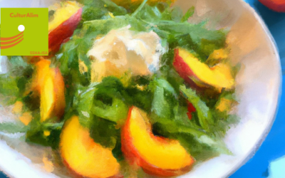 Recette de saison : Salade de pêche et féta